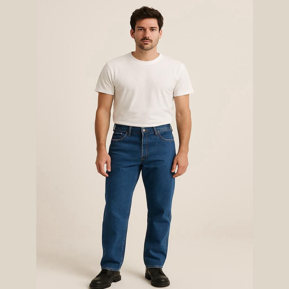 Dickies Men's 36x32 Work Pants Blue Straight Leg 100% Cotton